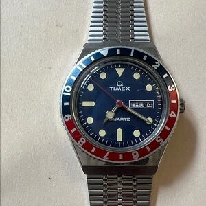 Timex Q-Reissue Pepsi Blue and Red Men's Watch